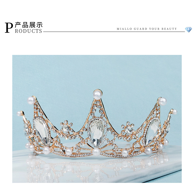 Fashion Alloy Rhinestone Bridal Crown display picture 4