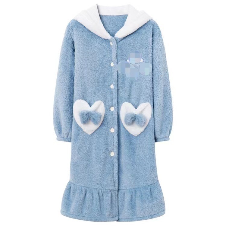 Nuevo pijama con capucha de Mickey Mouse con diseño de fresa, bata de forro polar coral con diseño de capibara y mapache, admite dropshipping