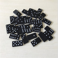 28 Pcs/Set Wooden Domino Blocks Board Game Travel Funny跨境