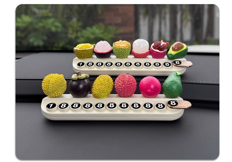 Cute and high-end temporary parking number plate for cars, creative decorative accessory for the car interior