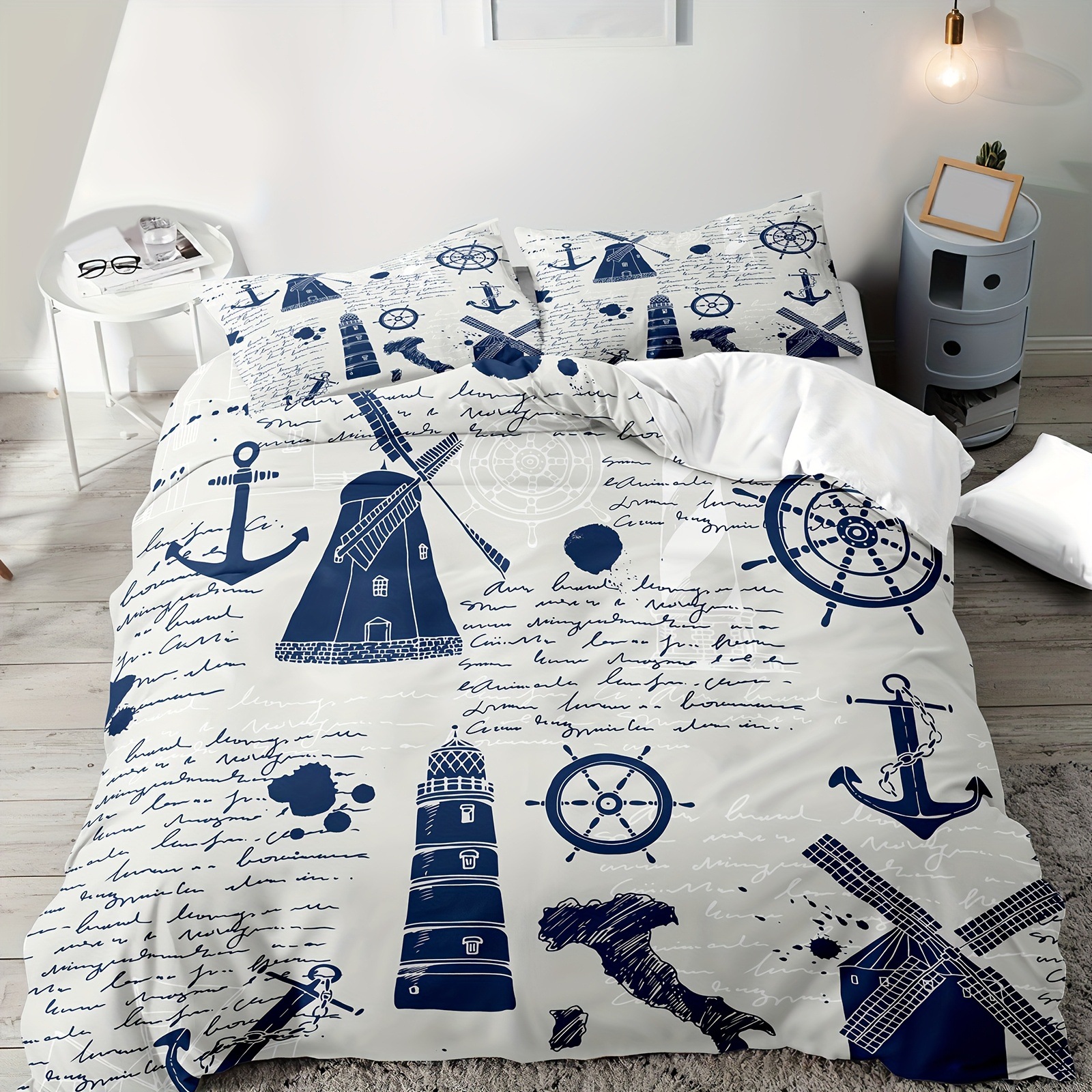 Texteles caseros abrasivos impresión digital piel-profiliable edredón kit de barco flácida mano fábrica de fuente TEMU / JIT Nordic