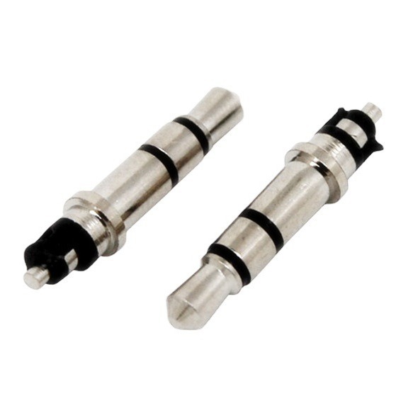 3.5立体插头 DC耳机插头 黑胶镀镍3.5三节式插头现货