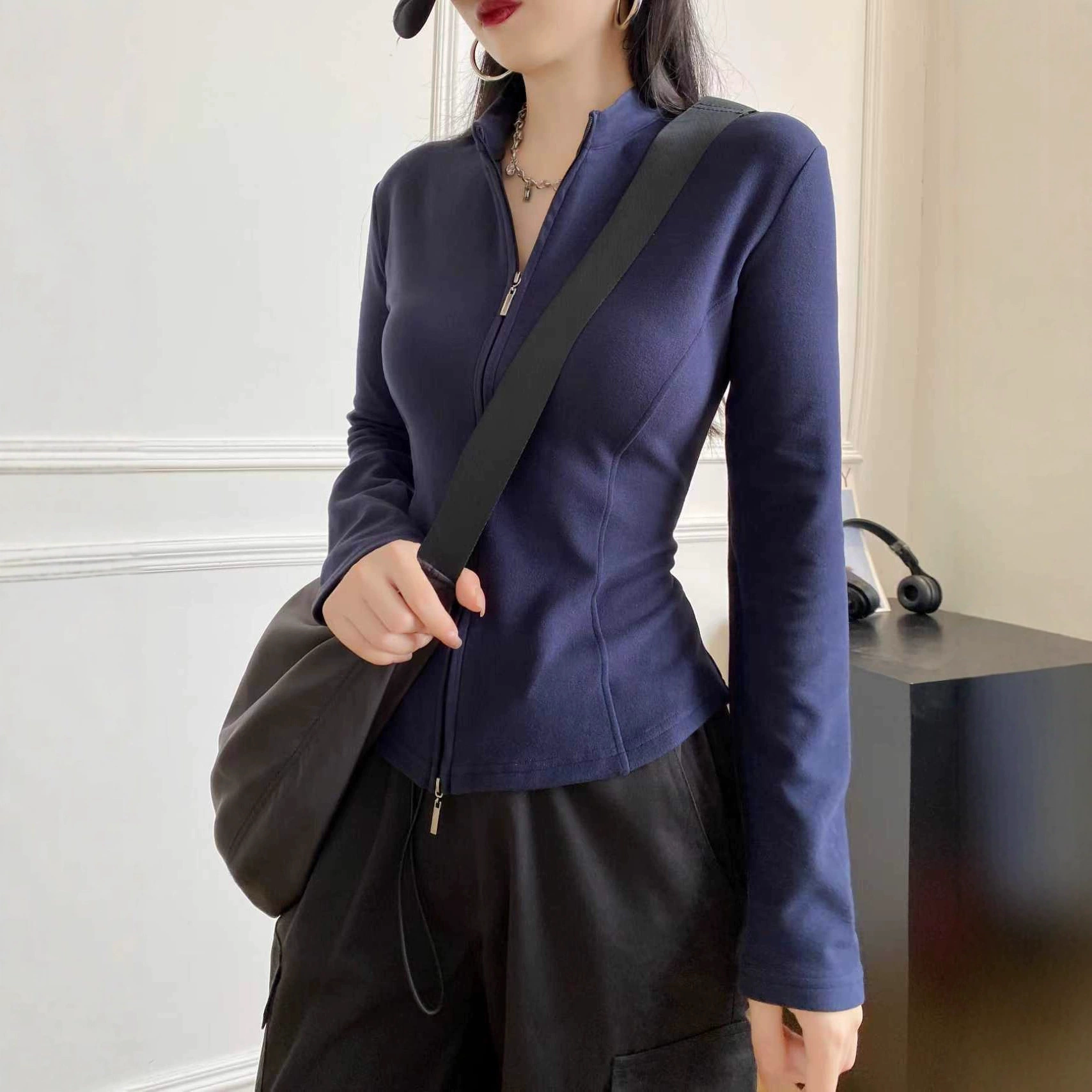 Кашемировый протеин + антибактериальное покрытие 7А. Новинка: улучшенная версия 2.0 — укороченная кофта для йоги, модный универсальный топ для женщин на осень и зиму.