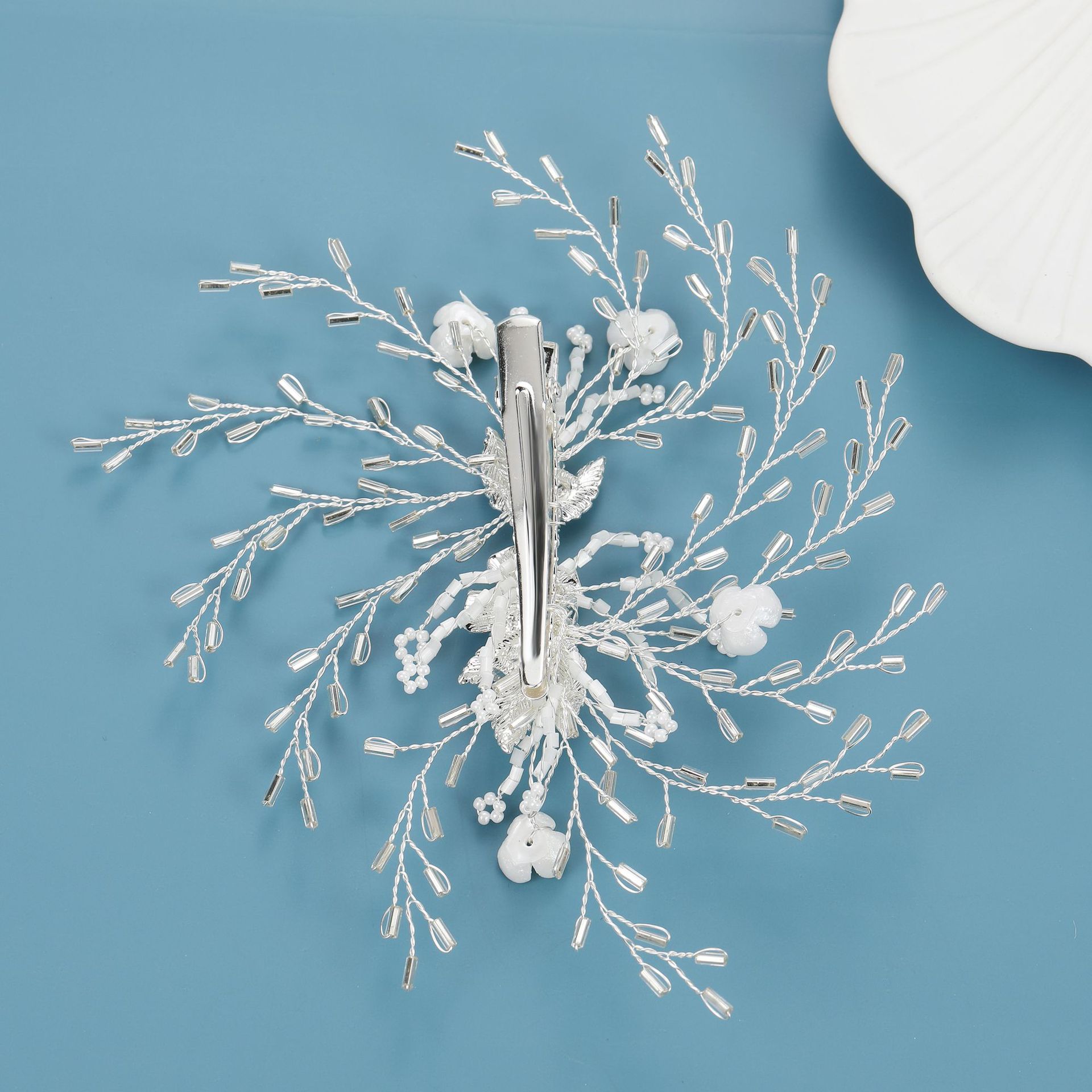 fashion simple bridal headwear transparent crystal hairpin