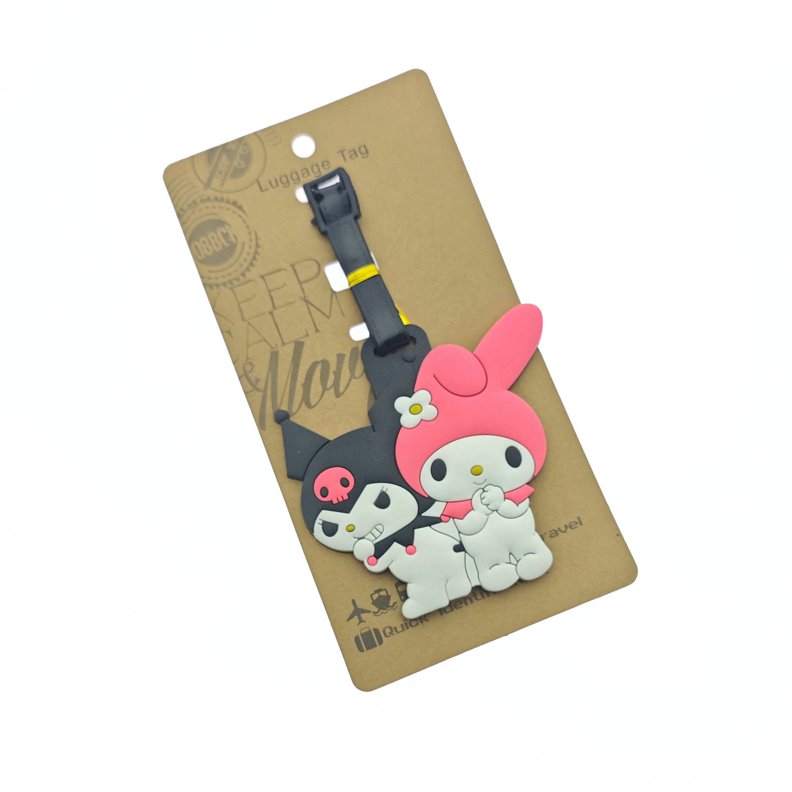 Sanrio animación gran ojo rana jade Gui perro mono pequeño elefante etiqueta de equipaje identificación colgante