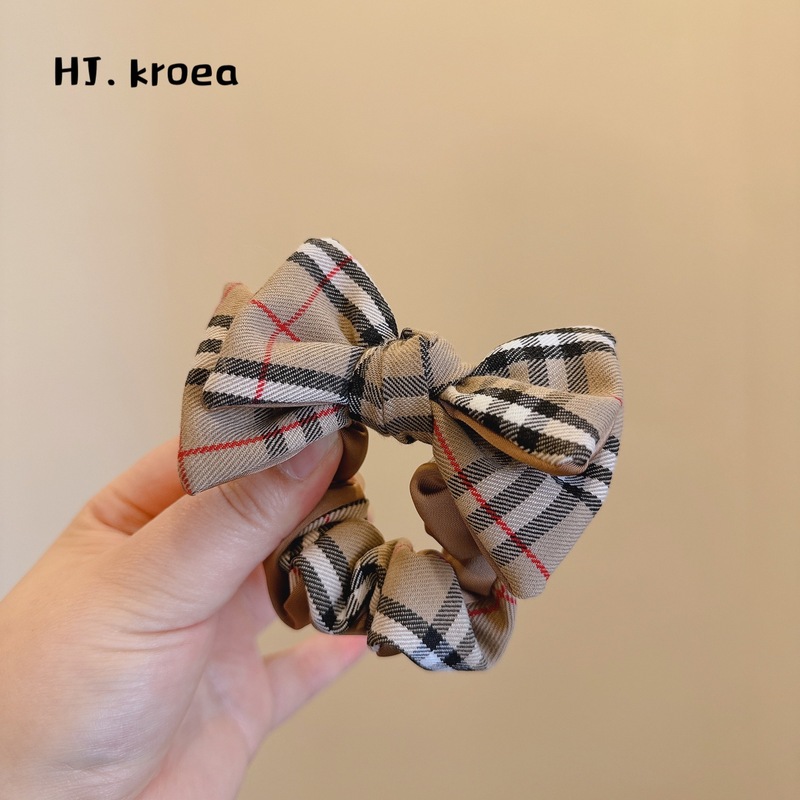 2025 New Products! Real Shot Store Owner Recommends Retro British Style Bow Plaid Versatile, Playful and Cute Hair Ties