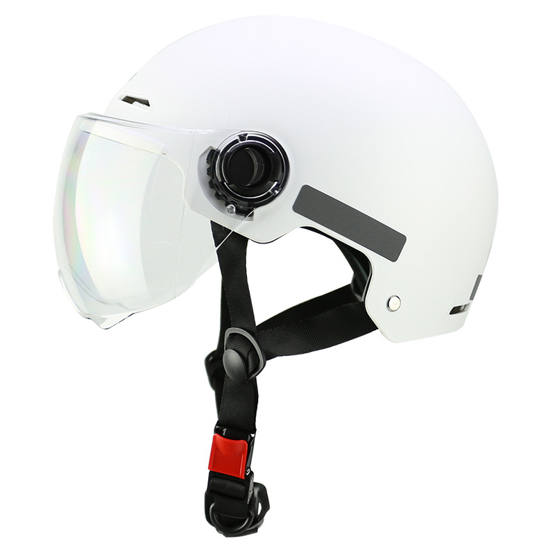 Helmet Men's Women's: Diàndòngchē Motosiklet kaskı (dəbilqə) - white-l