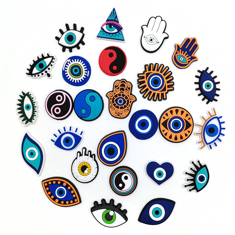 Evil Eye Hole Shoes Accessories Cross-border Explosions Croc Accessories Decorative Buckle Diy Detachable Shoe Flower