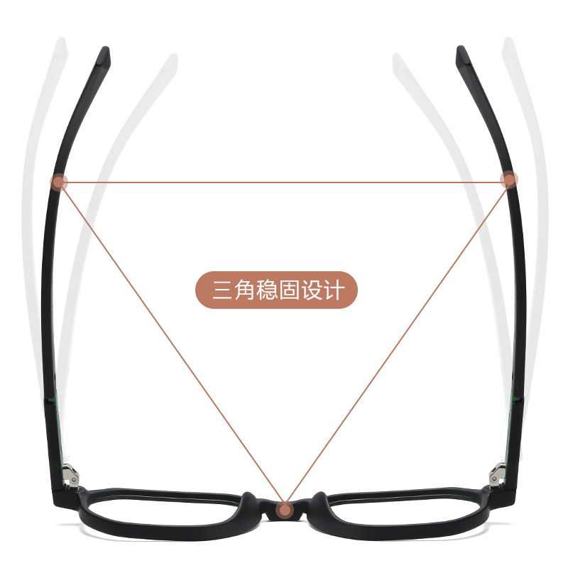 2022 Nueva miopía gafas de marco de moda de las mujeres gafas lisas TJ852 ultra-ligero TR90 multi-Frontera azul gafas de luz de los hombres