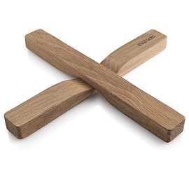 创意木质十字形锅垫 家用餐厅便携式锅垫方形木质磁吸锅具底座