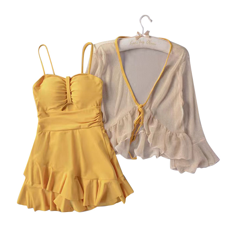 Trajes de baño de una sola vez para mujeres, ropa de baño de vacaciones de aguas termales junto al mar, ropa de baño para mujeres