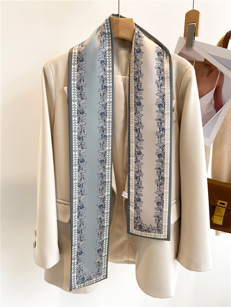 42g Weight Silk Scarf Classification Daily Occasion Satin Material Printing Pattern Summer Season Women's Gender Printing Design Elegant, IG Style Style Women's IG Style Elegant Printing Satin Printing Silk Scarf 3