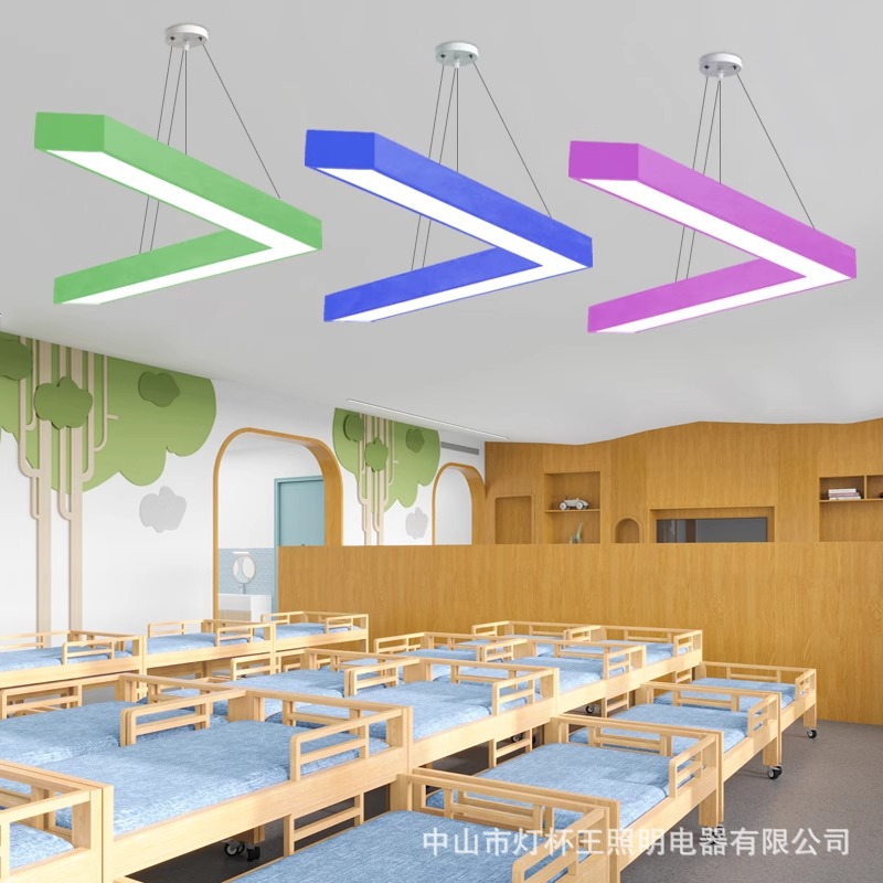 led color hexágono en forma de Y lámpara candelabro jardín de infantes instituciones de capacitación de educación temprana parque infantil creativo lámpara de modelado de panal