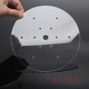 Acrylic Fruit Plate Waterproof Plate Buffet Drain Plate Ice Plate Sashimi Plate Round Acrylic Water Leakage Acrylic