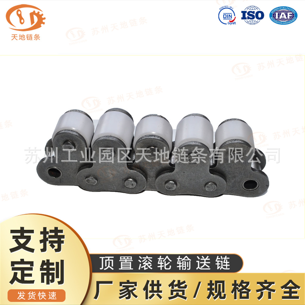 顶滚轮链条80-TR-外片顶置铁滚轮输送链25.4节距 厂家直销