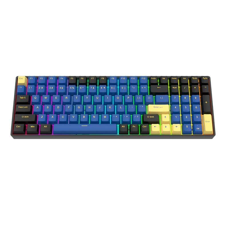Osai DK100 Механическая клавиатура RGB Cherry Cherry Axis Green Black Tea 2.4G Беспроводная проводная Bluetooth Три модели DIY