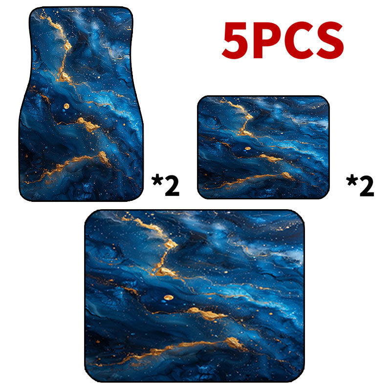 Temu Hot-Selling Universal Car Printed Floor Mats 7-Piece Set, Car-Specific Cup Mats 2-Piece Set, Jit One-Piece Drop Shipping