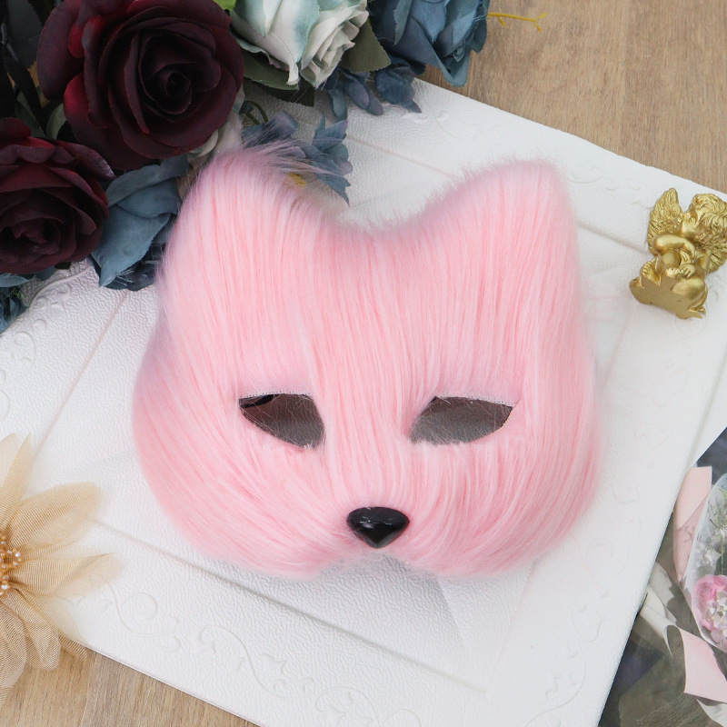 Halloween máscaras de gatos y zorros máscaras de maquillaje de baile animal cara de gato peluche máscaras de espectáculo sexy máscaras de cara de gato