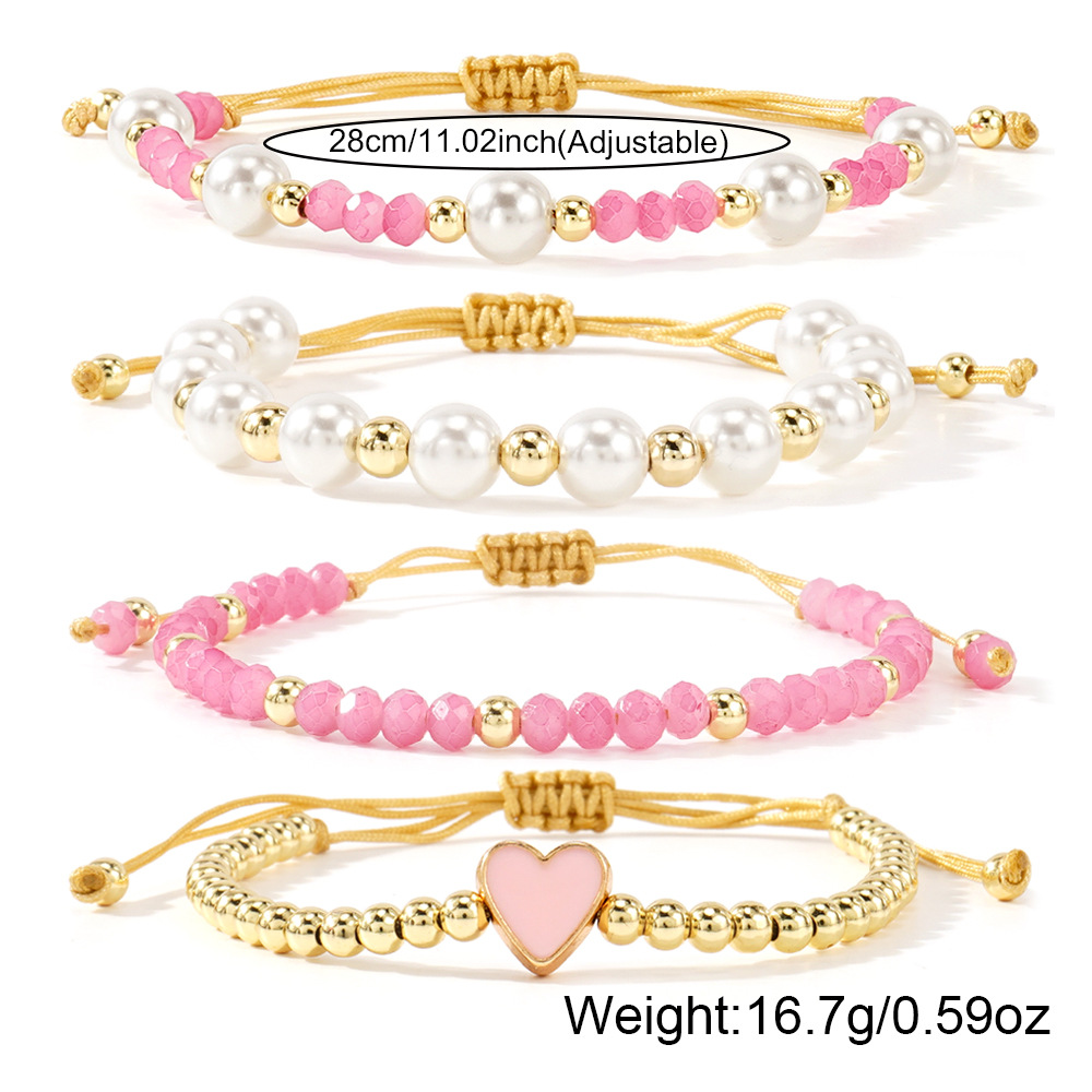 Geometric IG Style Vacation Imitation Pearl Bracelets Wholesale display picture 4