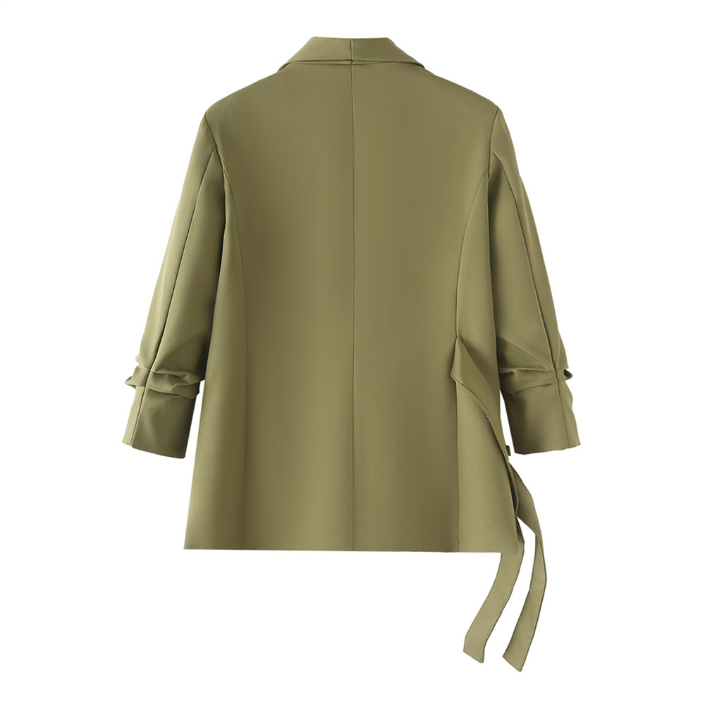 GraceChic Cross-Border Source PB&ZA Women's Clothing 2024 Autumn Winter New Solid Color Commuter Suit Set Casual Wide-Leg Pants_voghion.com