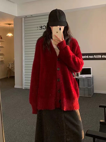 velvet demi-season cardigan