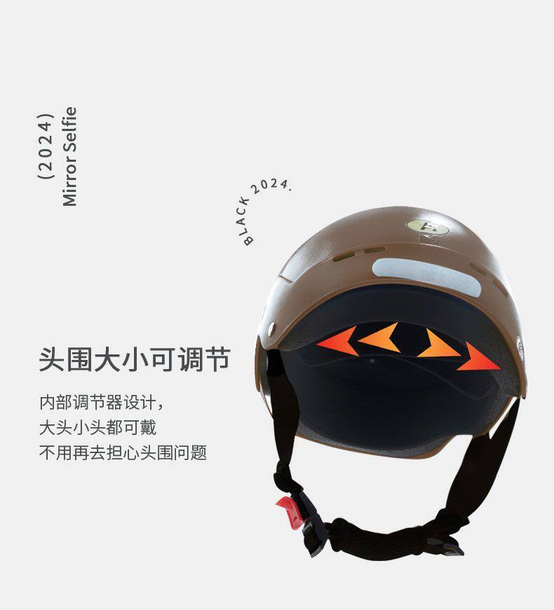 New National Standard 3C Certified Electric Vehicle and Electric Scooter Helmet, Suitable for All Seasons, Unisex Motorcycle Safety Helmet, Adjustable Half Helmet