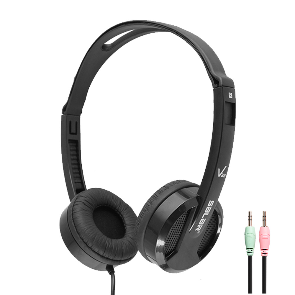 声籁V38/V38V头戴式电脑耳机单头笔记本手机耳麦英语口语听力耳麦