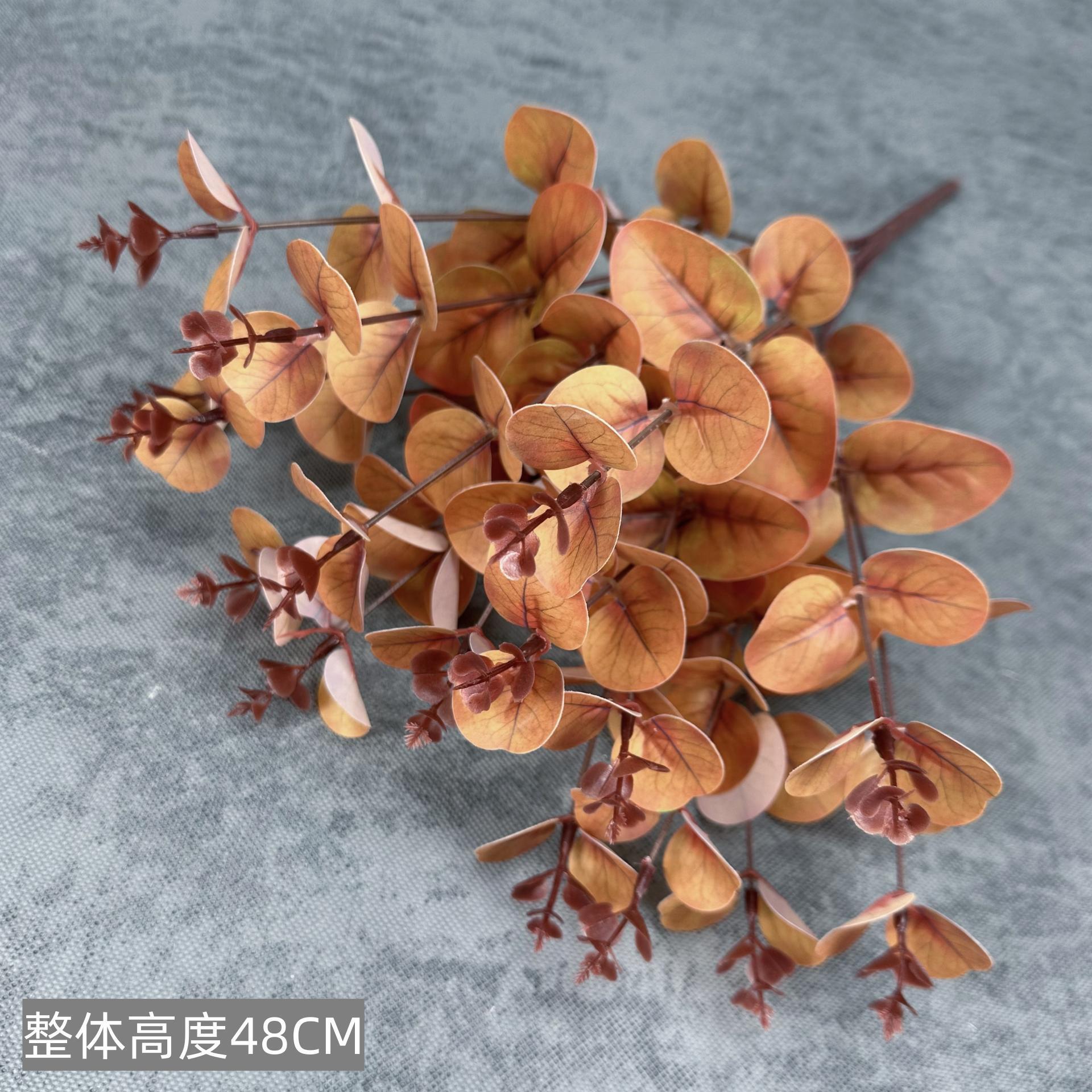 Simulación de plantas verdes impresión 3D color eucalyptus hogar props de disparo de boda dinero transfronterizo hoja de flores falsas al por mayor