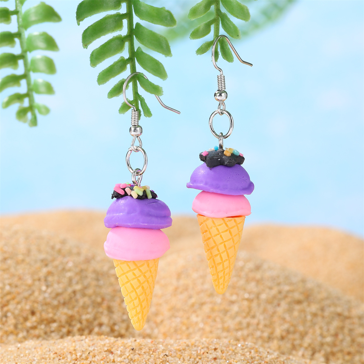 Holiday, Daily Occasion 1 Pair Cute Classic Style Ice Cream Soft Clay Drop Earrings