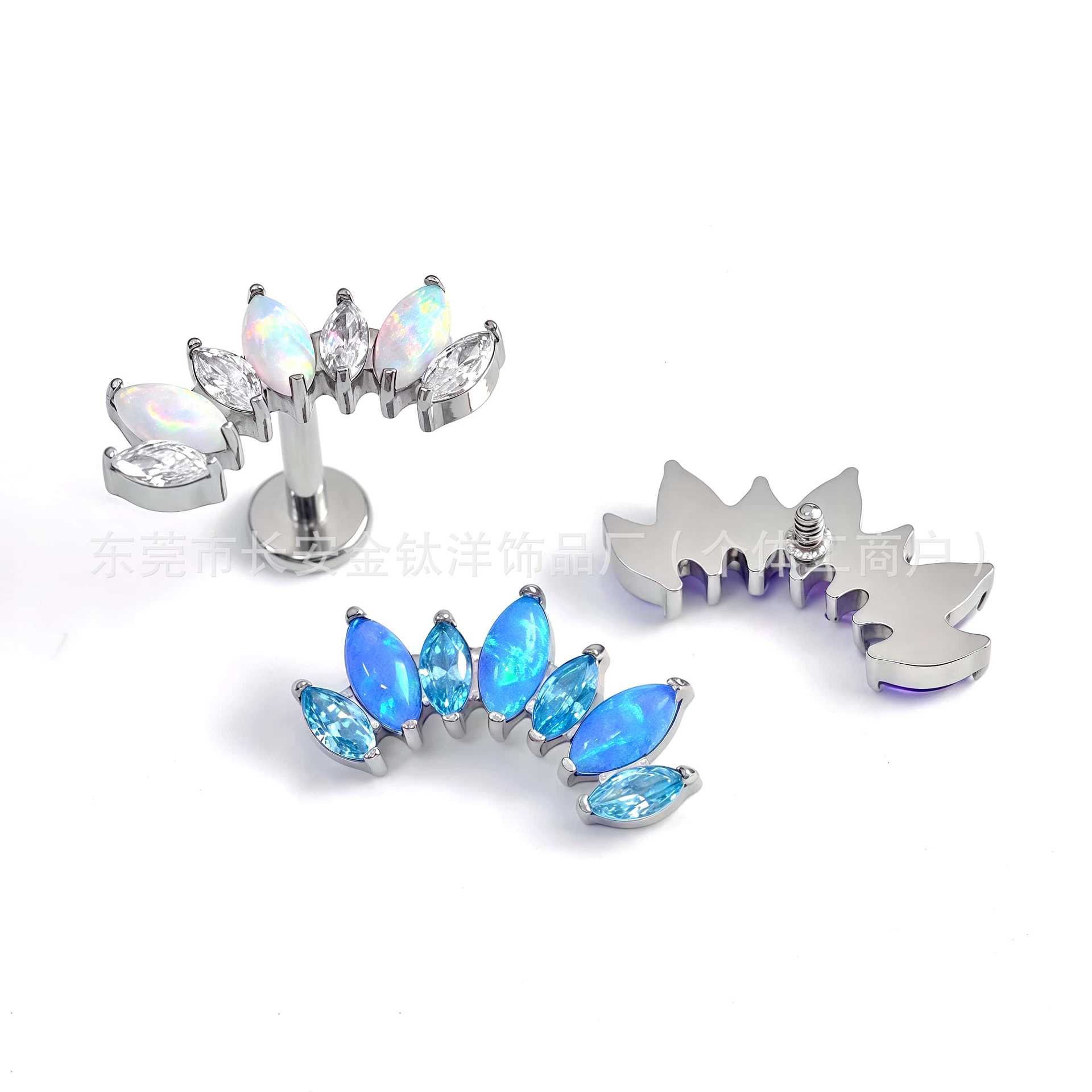 Labret piercing jewelry detail image