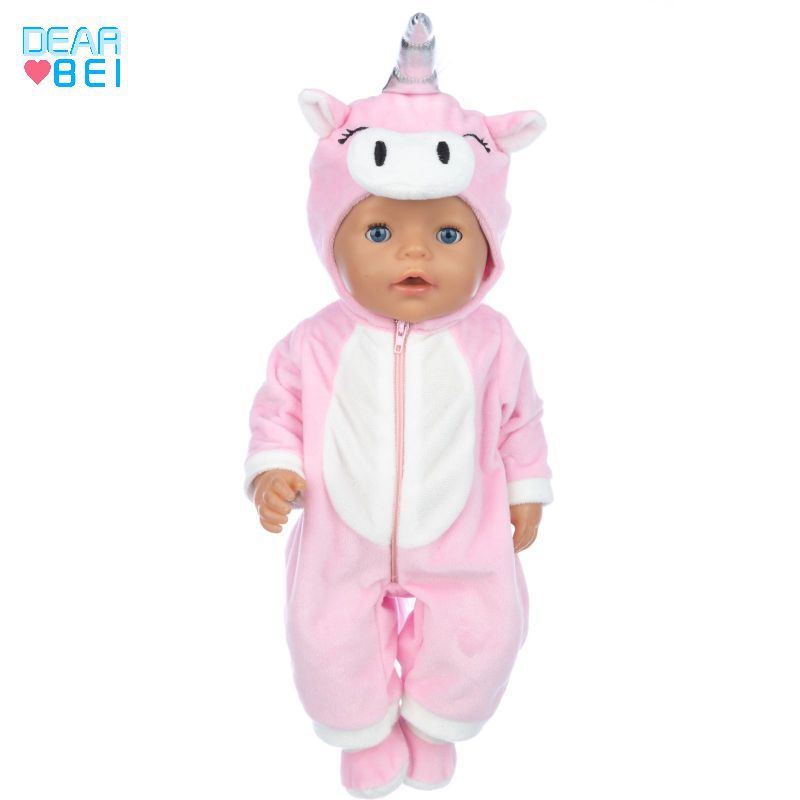 Q18-881 粉独角兽毛绒哈衣 (2)