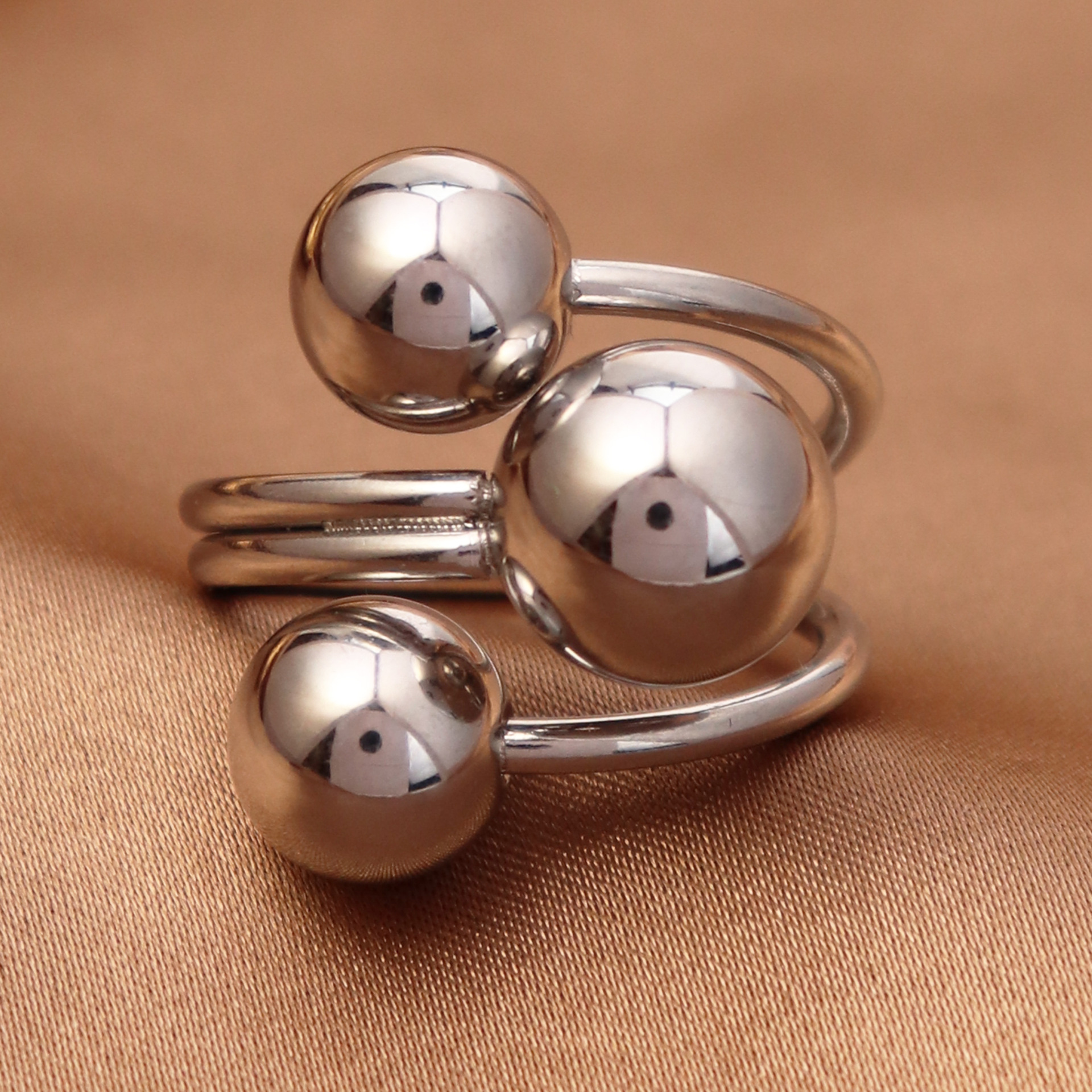 1 Piece Quantity Holiday, Daily Occasion Titanium Steel Material Geometric Pattern Wholesale Jewelry Casual Simple Style Geometric Titanium Steel Open Rings