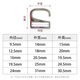 Metal Nine-character Hook Repair Shoes with Hanging Buckle Sandals High Heels with Buckle Adjusting Hook Shoe Buckle Shoe Buckle Needle Buckle