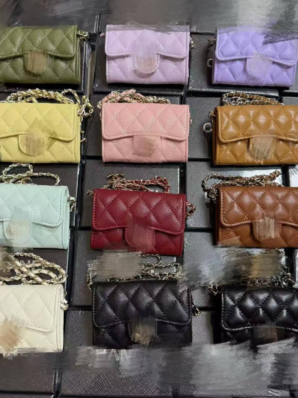 TK's popular Chanel-style mini coin purse and card holder, new women's small chain bag, shoulder bag, crossbody bag, underarm bag, waist bag