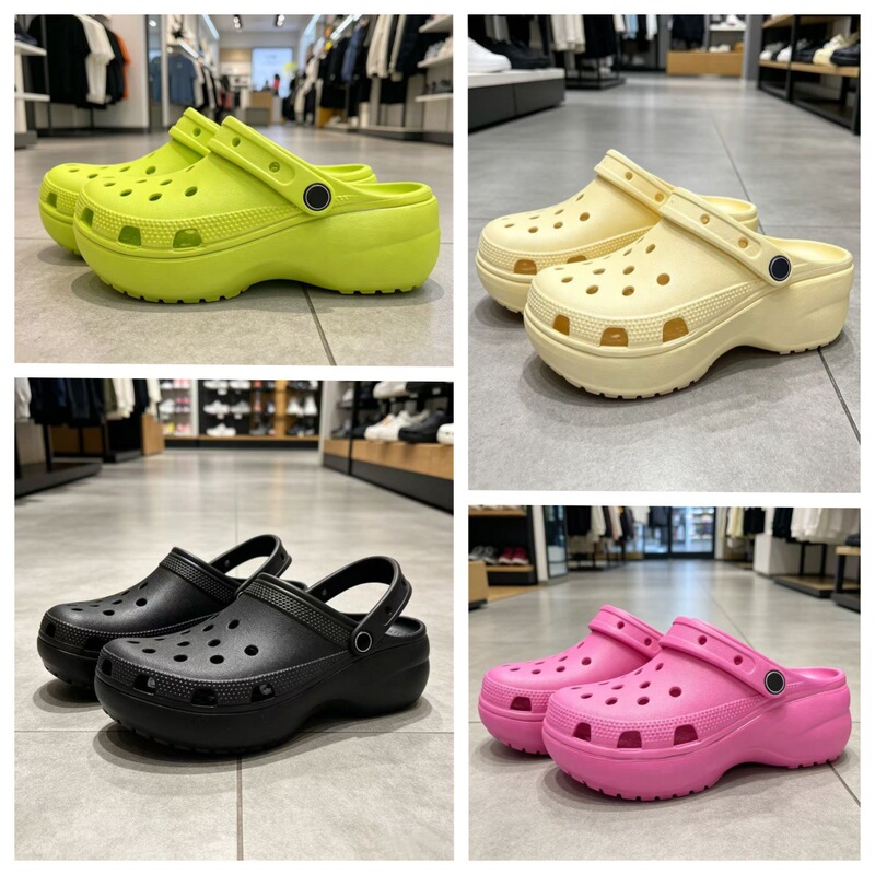Croos New Cloud-Style Perforated Shoes for Women, Summer Outdoor Fashion Versatile Height-Increasing Thick-Soled Non-Slip Sandals Available for Wholesale Croos New Cloud-Style Perforated Shoes for Women, Summer Outdoor Fashion Versatile Height-Increasing Thick-Soled Non-Slip Sandals Available for Wholesale