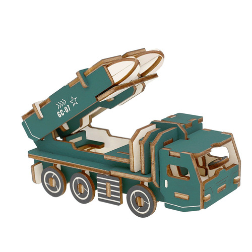 Wooden 3D Puzzle Building Model Toy for Children Aged 6+ and Above, Suitable for Boys and Girls, Handmade Gift, Street Stall