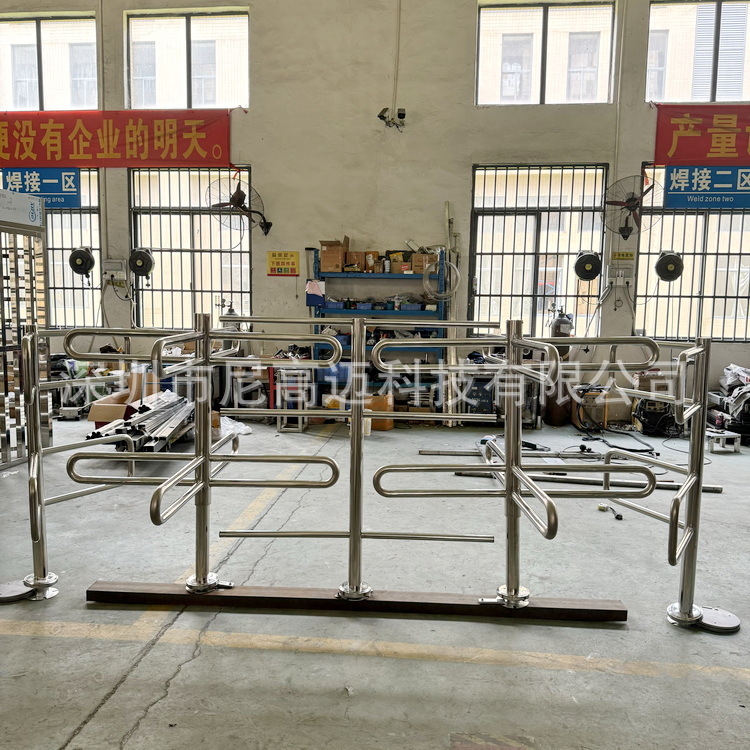 【不锈钢双层旋转门】景区车站出入口单向旋转门只进不出厚实耐用