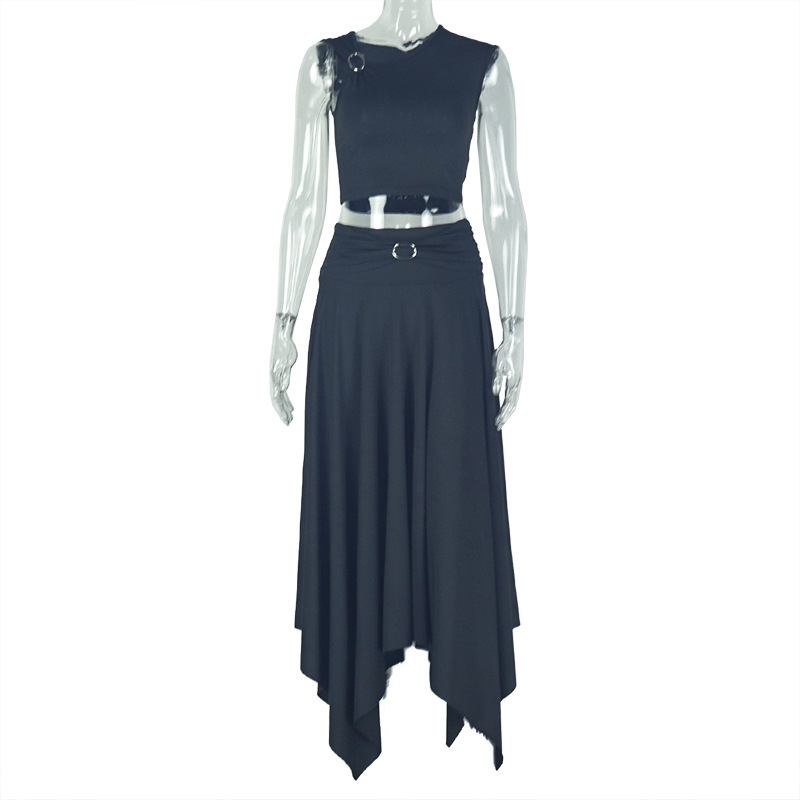 Single Cami Dress Leader Light off the Shoulder Maxi Skirt Set Casual Women Clothing