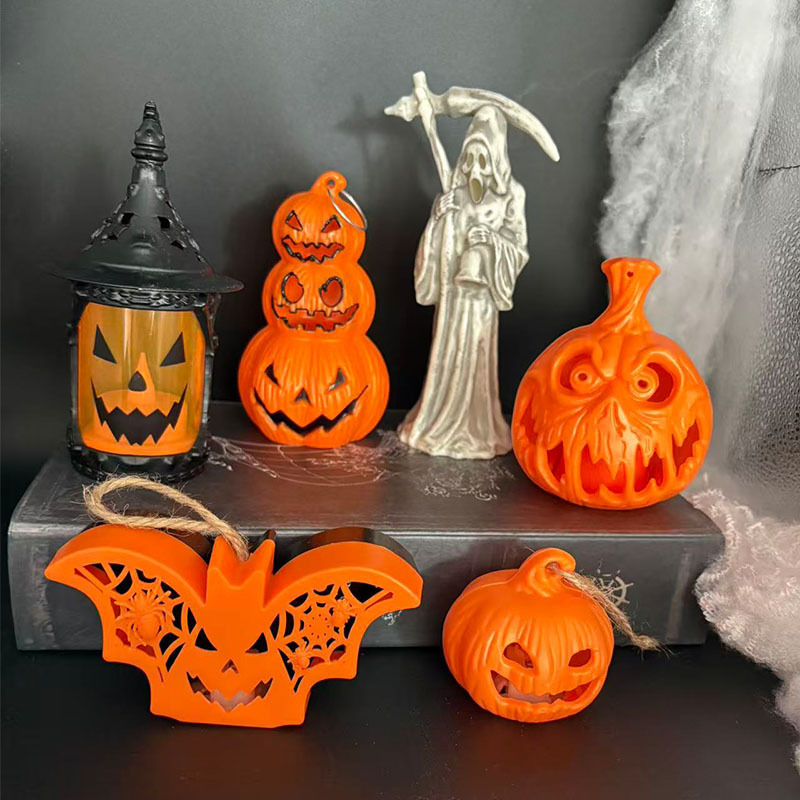 Transfronterizo nuevo Halloween decoración esqueleto cabeza de calabaza lámpara de la noche decoración de la fiesta props guisa lámpara de la muerte