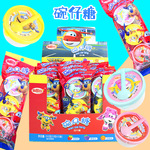 金稻谷超级飞侠碗仔糖水果味压片糖休闲趣味儿童玩具糖果食品批发