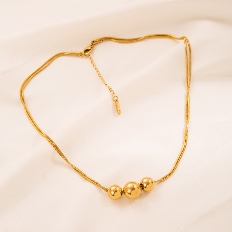 Fashion Fish Titanium Steel Plating Layered Necklaces 1 Piece