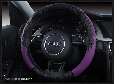 cartoon four seasons available steering | Steering wheel cover - 113-black-purple-38cm