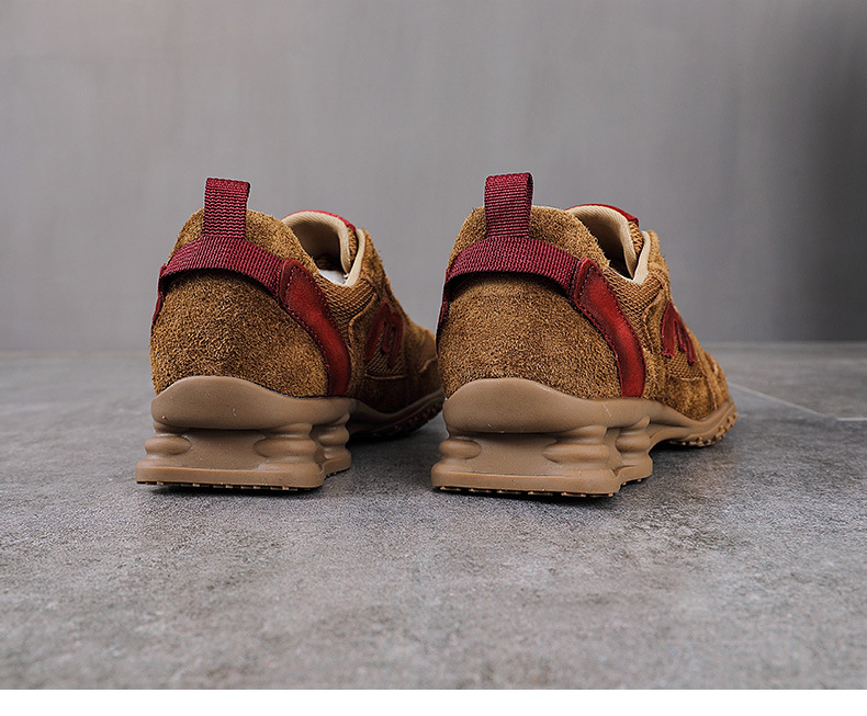 Giày sneaker nữ da thật phong cách cổ điển đế bệt — màu be chi tiết 15