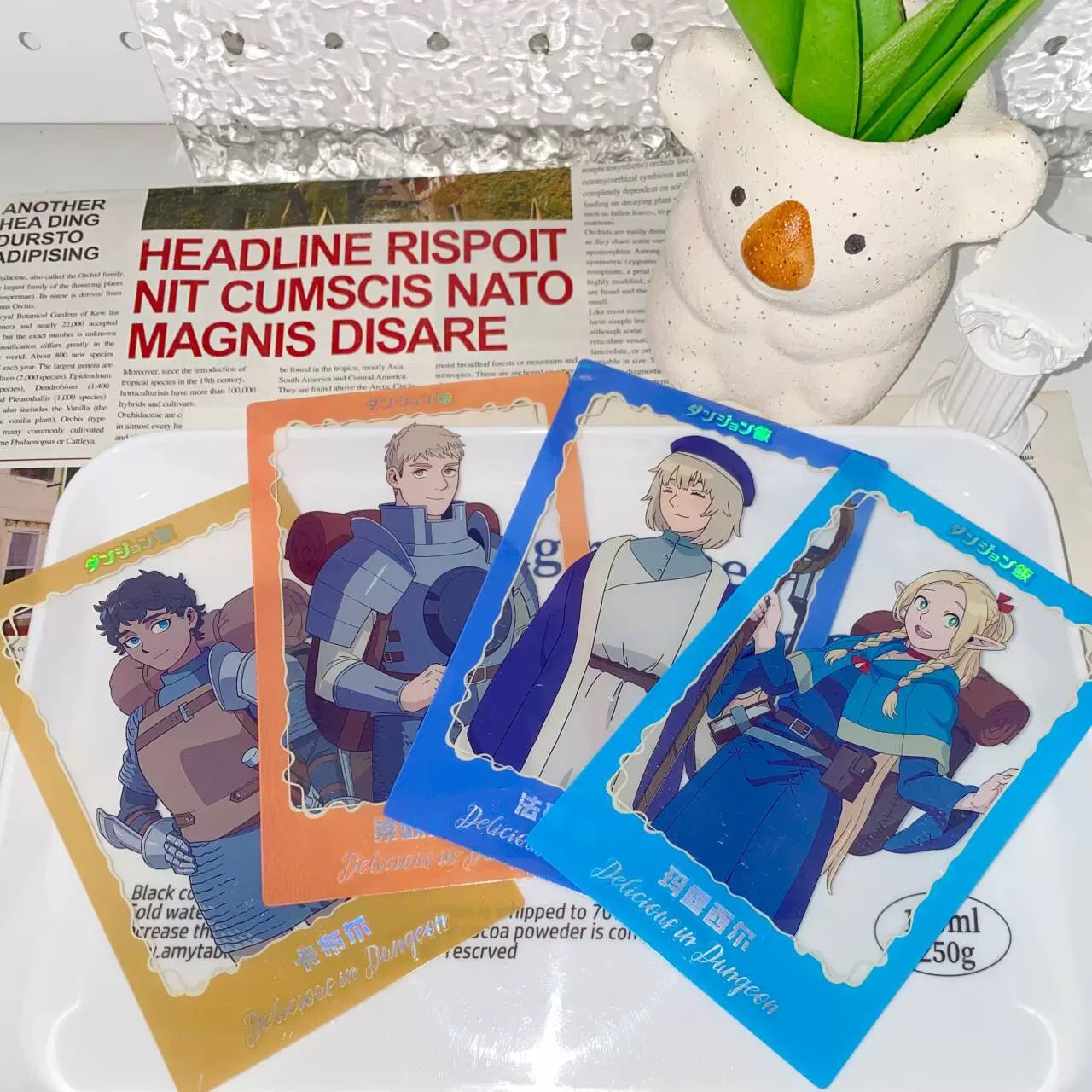Набор из 4 PVC карт с персонажами (Hanako, Junwenhao, Lian и Shenkong Renge Tim Guanshu), анимационные карточки, коллекционные аксессуары