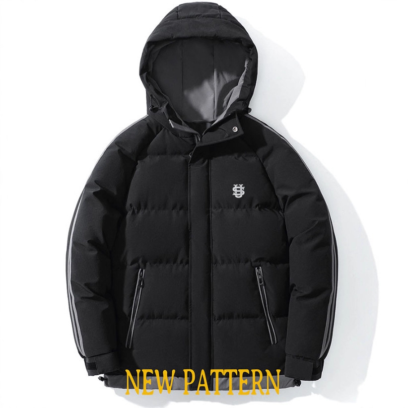 Men's Clothing Winter Warm Men's Cotton Coat Thickened Hooded Casual US Embroidered Cotton Coat Workwear Fashion Cold Proof Jacket_voghion.com