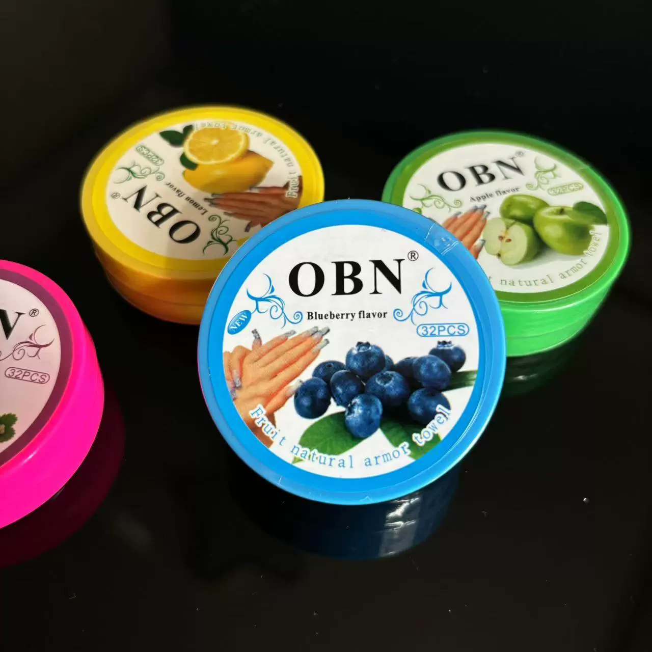 Хорошее качество производителя OBN салфетки для ногтей 6 видов фруктовых ногтей салфетки для снятия ногтей