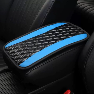 Armrest box pad height-increasing pad, leather armrest, universal - blue-model