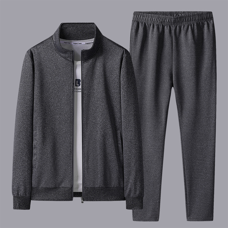 Men's Sportswear suit Spring and Autumn Casual Sportswear Men's Long-sleeved Trousers suit Sweatshirt Running Fitness Wear