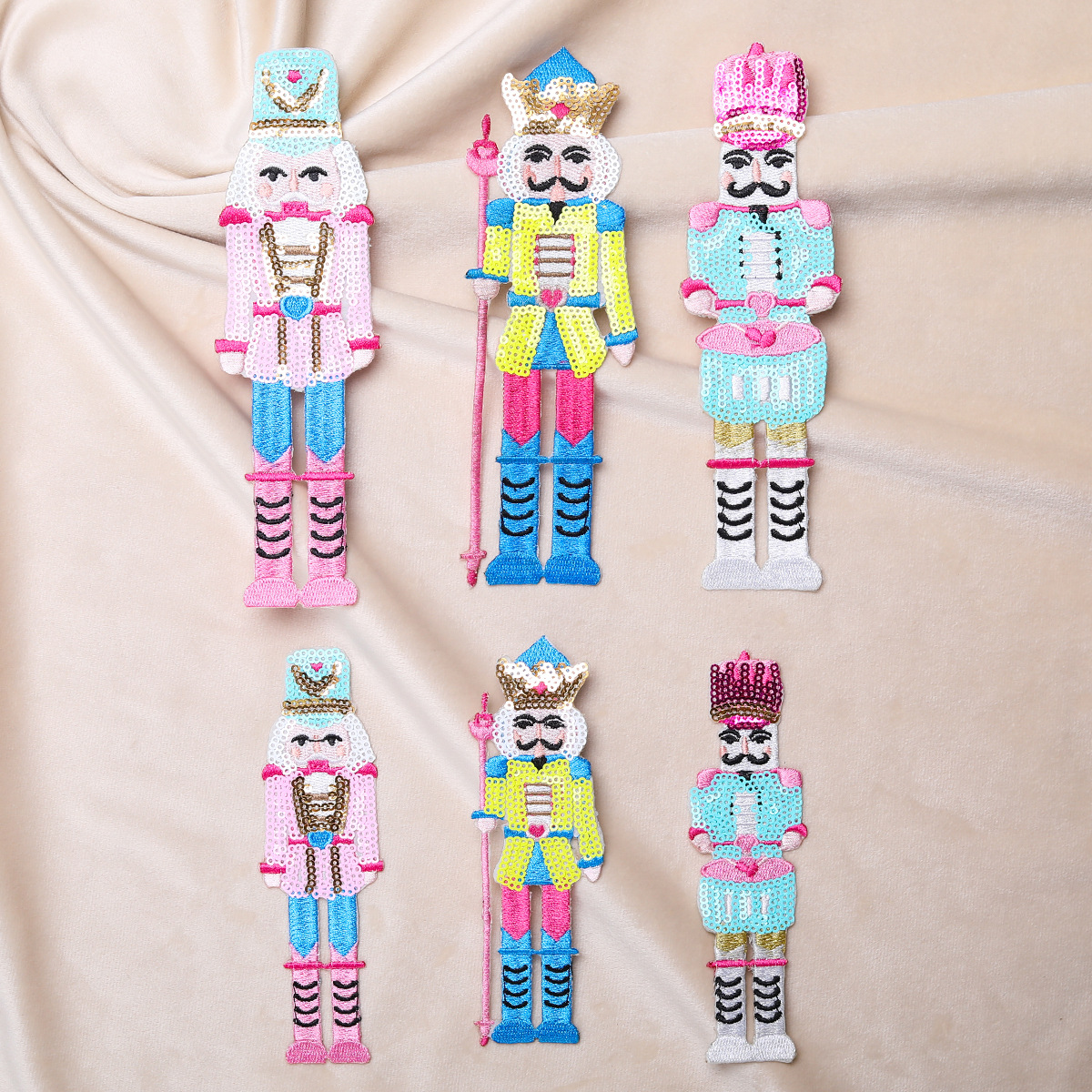 木偶士兵亮片刺绣布贴熨烫可缝衣服破洞修补包包补丁贴辅料patch