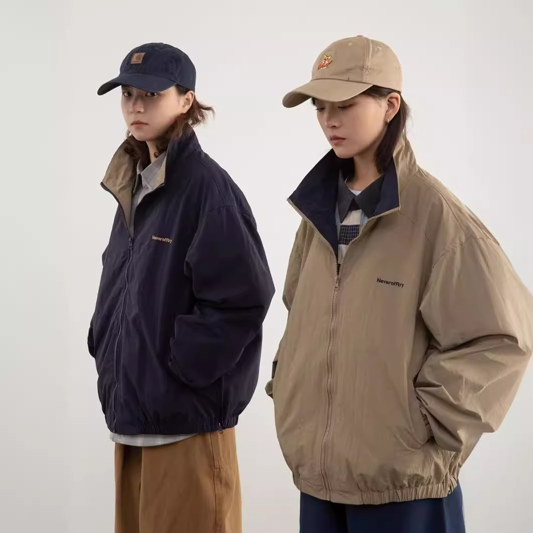 ORGEING板栗色美式户外防水机能新款山系廓形宽松立领夹克外套潮